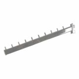 Держатель наклонный на стойку 102,108 с 10-ю или с 12-ю штырьками L=400мм, хром